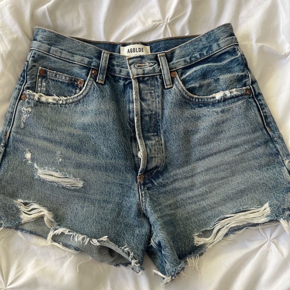 Agolde Dee High Rise Shorts - Picture 3 of 4